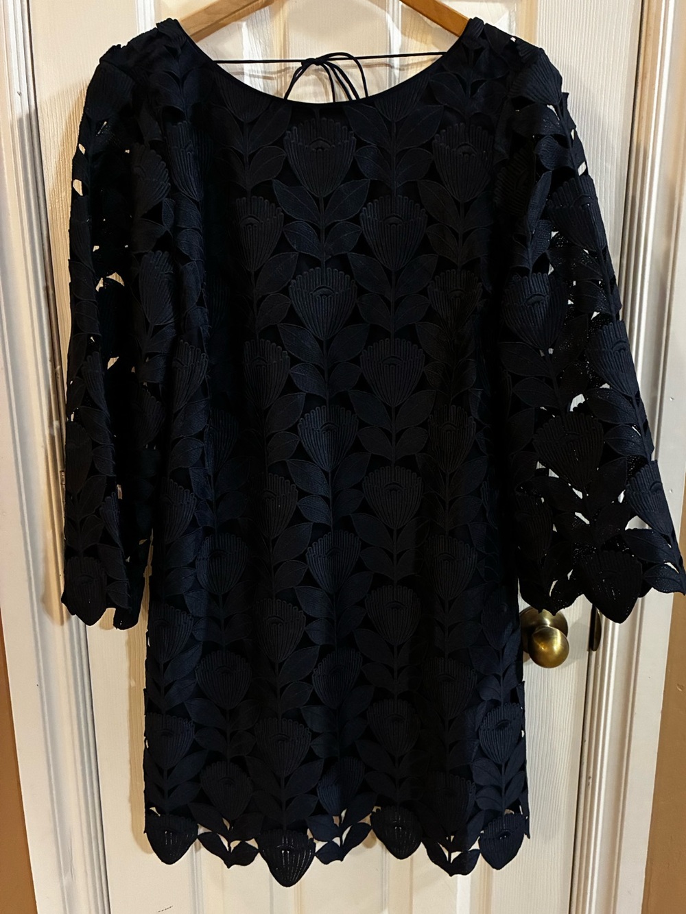 Ann Taylor Studio Collection Navy Floral Embroidered Dress NWT Size 10